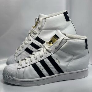 Adidas Men's US Size 6 Pro Model High Top Sneaker White